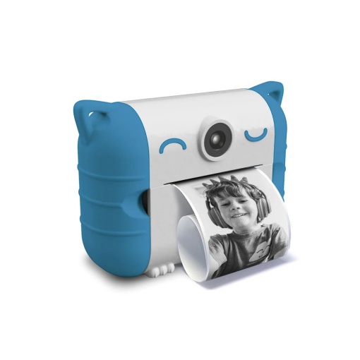 Kidywolf Kidyprint blue camera with printing capability.