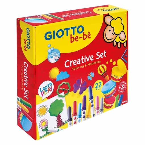 Conjunto criativo Giotto Be-Bè Learn & Play com 22 peças