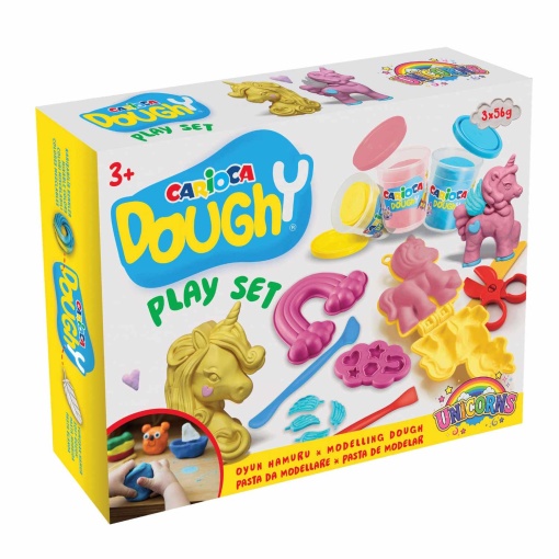 Plasticina conjunto unicórnios Carioca Doughy