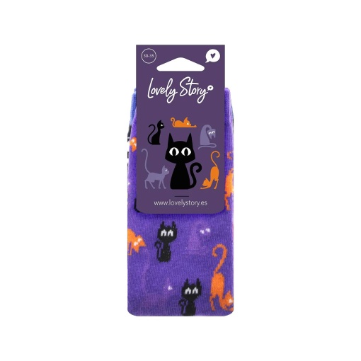 Lovely Story Halloween Magic Cats Socks 30-35
