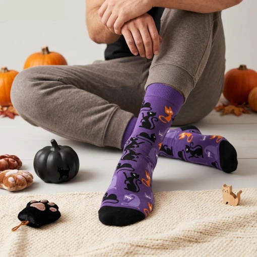 Lovely Story Halloween Magic Cats Socks 36-41