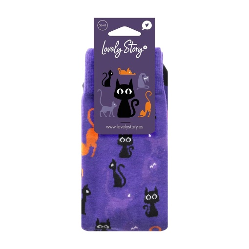 Lovely Story Halloween Magic Cats Socks 36-41