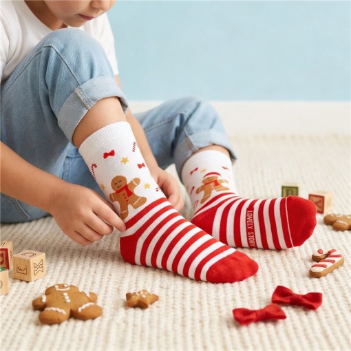 Meias Lovely Story natal Gingerbread 30-35