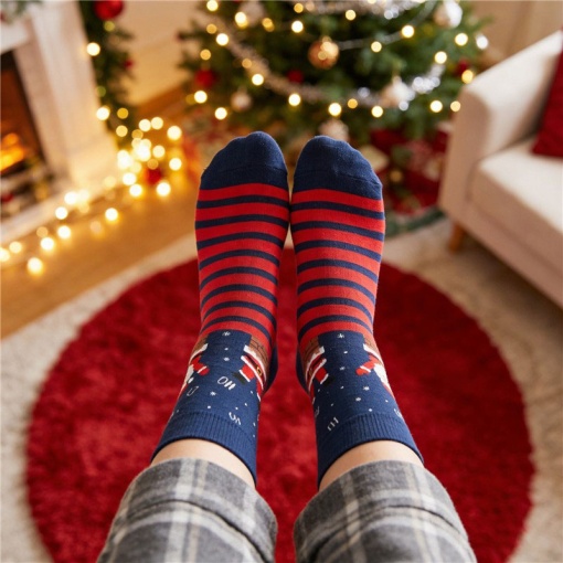 Meias Lovely Story natal Winter Santa 36-41