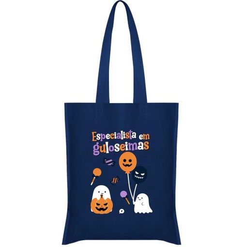 Tote bag Lovely Story Halloween azul "Especialista em guloseimas"