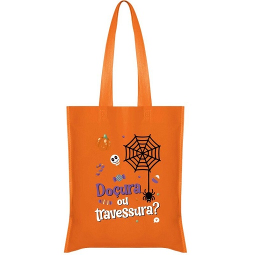 Tote bag Lovely Story Halloween laranja "Doçura ou travessura"
