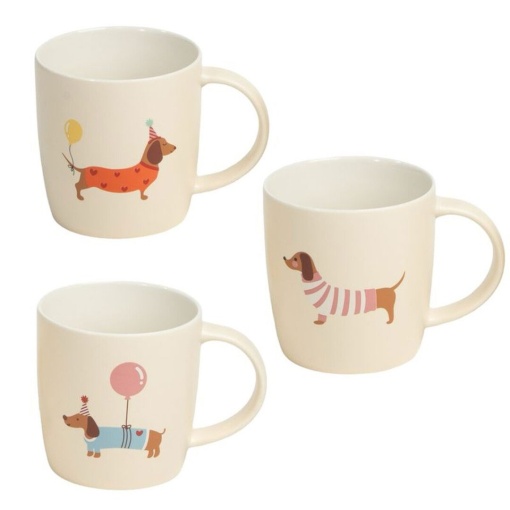 D'Casa Teckel assorted ceramic mug, 365ml.
