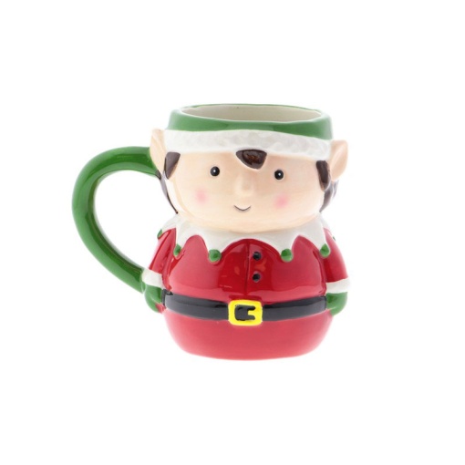 Conjunto caneca de cerâmica + óculos Lovely Story natal elfo