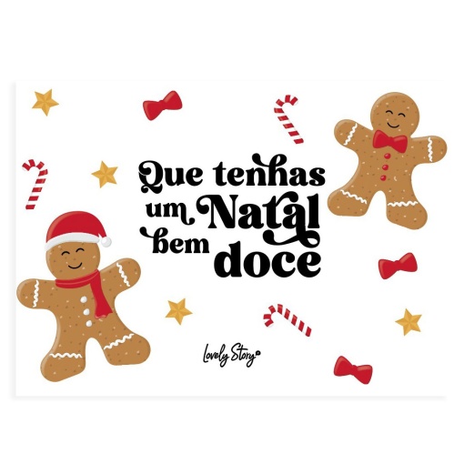 Envelope para dinheiro Lovely Story natal branco "Que tenhas um natal bem doce"