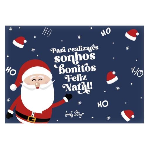 Envelope para dinheiro Lovely Story natal azul "Para realizares sonhos bonitos. Feliz Natal!"