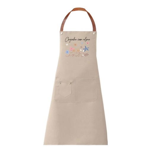 Lovely Story beige apron "Kitchen with soul"