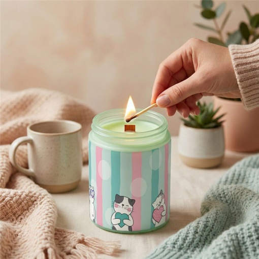 Lovely Story Cozy Whiskers aromatic candle 160g
