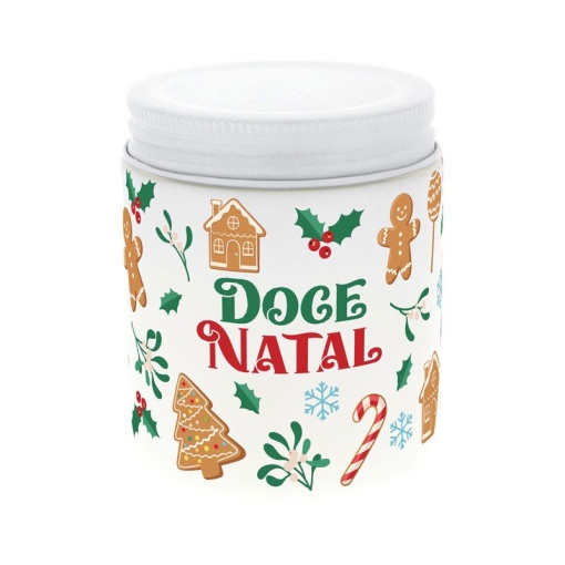 Vela aromática Lovely Story natal 160g branco "Doce Natal"