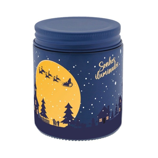 Lovely Story scented candle for Christmas, 160g, blue, "Illuminated Dreams"