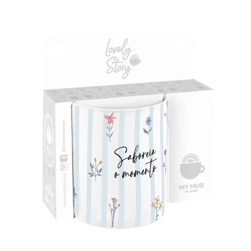 Lovely Story white ceramic mug "Savor the moment" 330ml