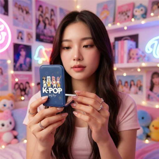 Lovely Story K-Pop blue pocket mirror