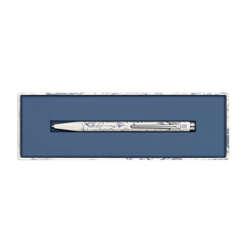 Caran d'Ache 849 Toile de Jouy ballpoint pen, special edition, white, 849.126