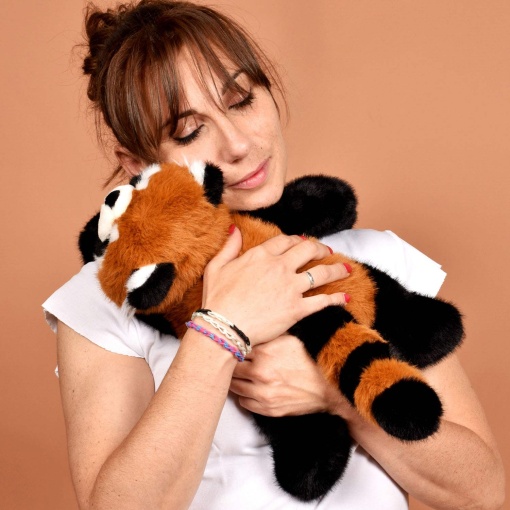 Peluche com peso panda vermelho 50cm Histoire d'Ours