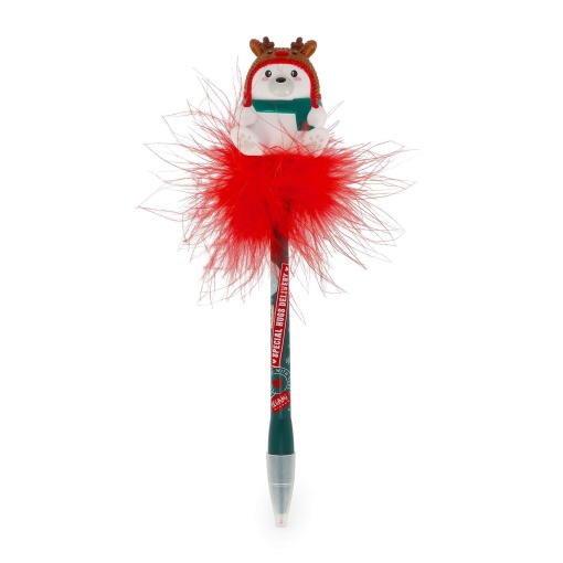 Esferográfica de gel com luz Legami Writing Is Magic It's Christmas Time Urso - Rena "Special Hugs Delivery" 1