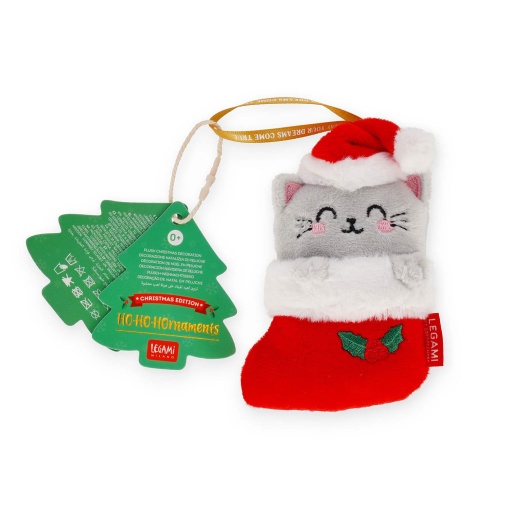 Bola de natal de peluche Legami It's Christmas Time Ho-Ho-Hornaments gato 12