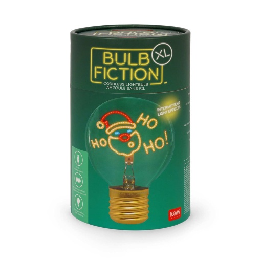 Candeeiro de mesa em forma de lâmpada Legami Bulb Fiction It's Christmas Time Ho Ho Ho 25