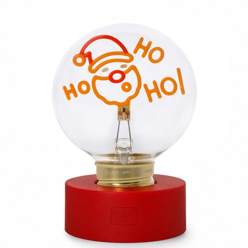 Table lamp in the shape of a Legami Bulb Fiction It's Christmas Time Ho Ho Ho 25