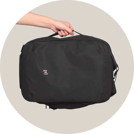 Mochila de viagem Oxford Identity Executive preto adaptável a trolley