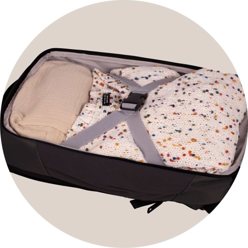 Mochila de viagem Oxford Identity Executive preto adaptável a trolley