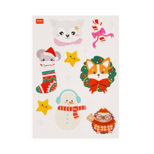 Legami It's Christmas Time Window-Wow electrostatic window stickers (75 units) 4
