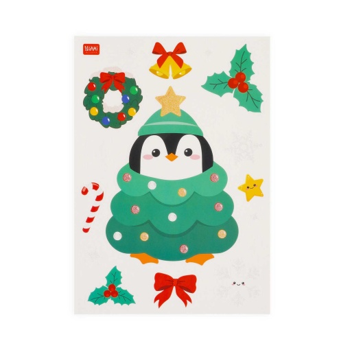 Legami It's Christmas Time Window-Wow electrostatic window stickers (75 units) 4