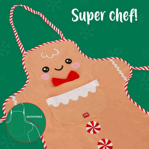 Legami Apron It's Christmas Time Super Chef! Gingerbread Cookie 6