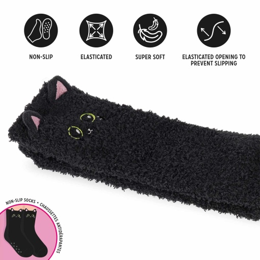 Meias antiderrapantes Legami It's a Match! - gato preto 26-34 17