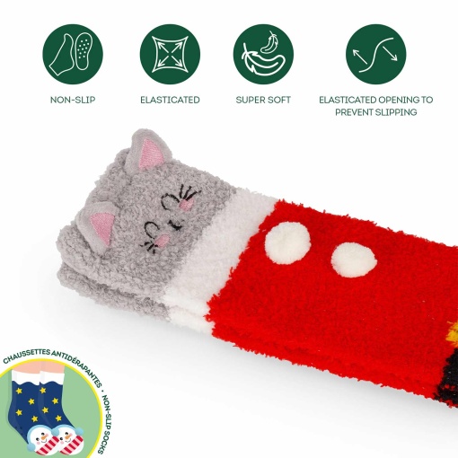 Legami It's a Match! It's Christmas Time non-slip socks - cat size 35-42 9