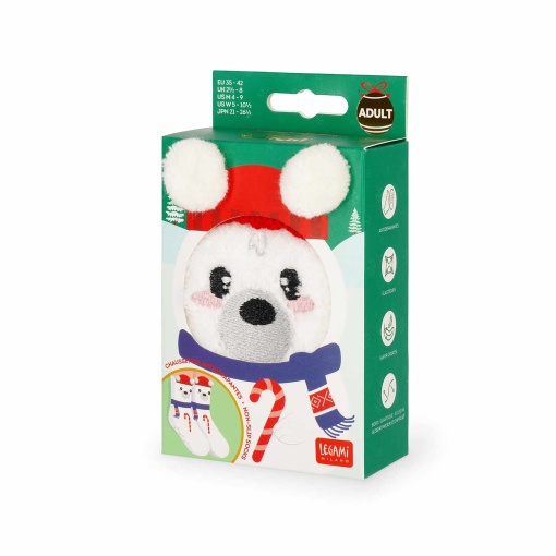 Meias antiderrapantes Legami It's a Match! It's Christmas Time - urso polar 35-42 10