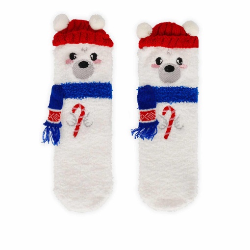 Meias antiderrapantes Legami It's a Match! It's Christmas Time - urso polar 26-34 10
