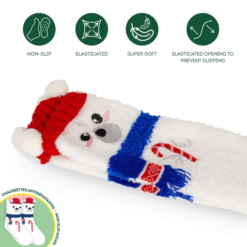 Meias antiderrapantes Legami It's a Match! It's Christmas Time - urso polar 26-34 10