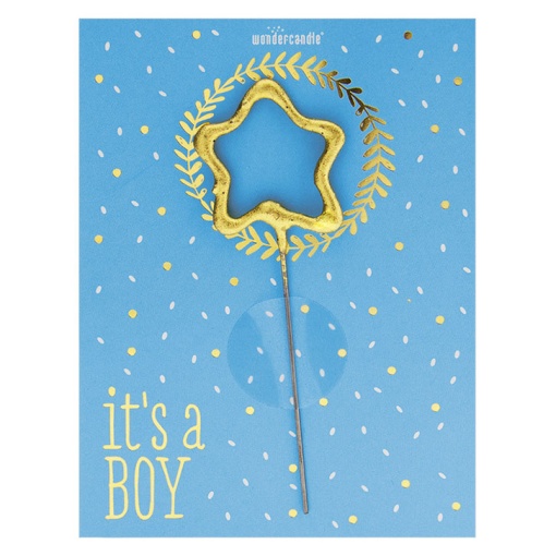 Vela sparkler Wondercandle estrela "It's a Boy"