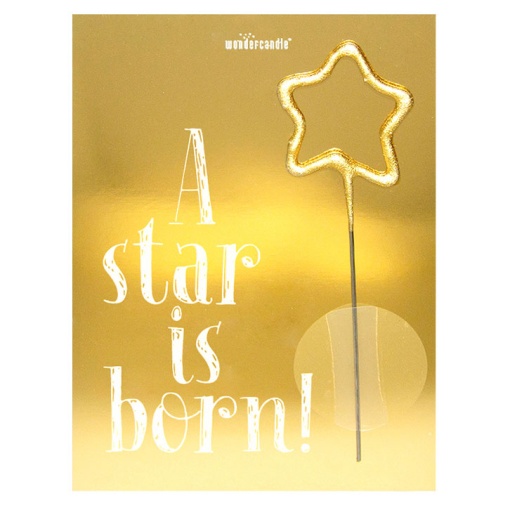 Vela sparkler Wondercandle estrela "A Star Is Born"