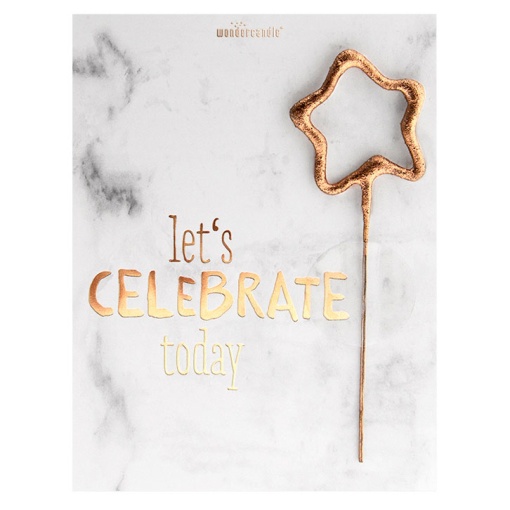 Vela sparkler Wondercandle estrela "Let's Celebrate Today"