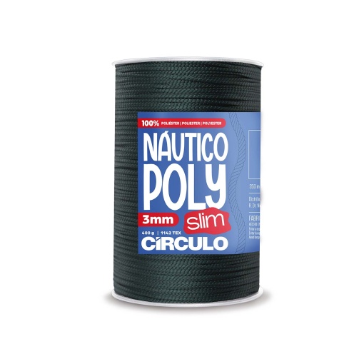 Fio de crochet Círculo Náutico Poly Slim 400g musgo 5398