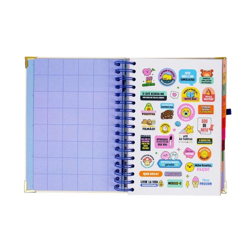 Agenda diária 180x226mm 2027 espiral Mr. Wonderful "Eu penso, eu acredito"