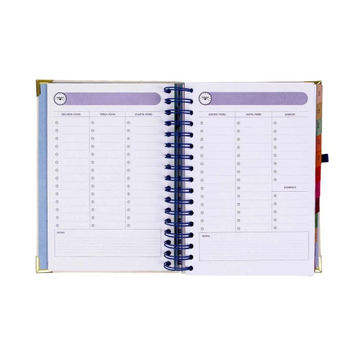 Agenda diária 180x226mm 2027 espiral Mr. Wonderful "Eu penso, eu acredito"