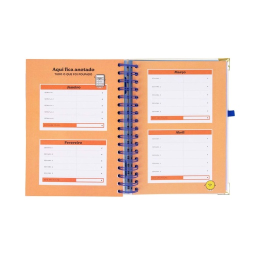 Agenda diária 180x226mm 2027 espiral Mr. Wonderful "Eu penso, eu acredito"