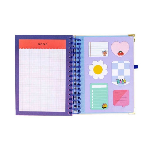 Agenda diária 180x226mm 2027 espiral Mr. Wonderful "Eu penso, eu acredito"