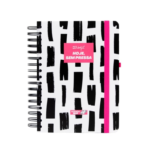 Agenda diária 180x226mm 2027 espiral Mr. Wonderful "Hoje, sem pressa"