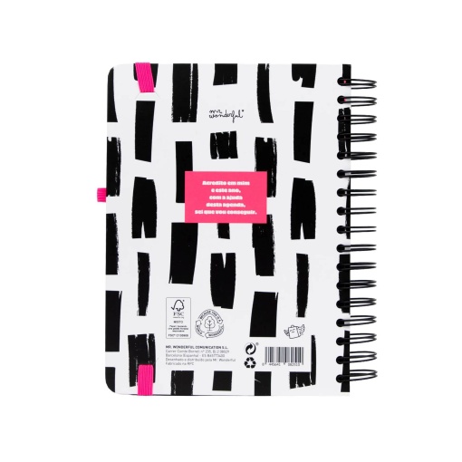 Agenda diária 180x226mm 2027 espiral Mr. Wonderful "Hoje, sem pressa"
