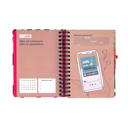 Agenda diária 180x226mm 2027 espiral Mr. Wonderful "Hoje, sem pressa"