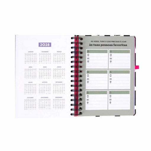 Agenda diária 180x226mm 2027 espiral Mr. Wonderful "Hoje, sem pressa"