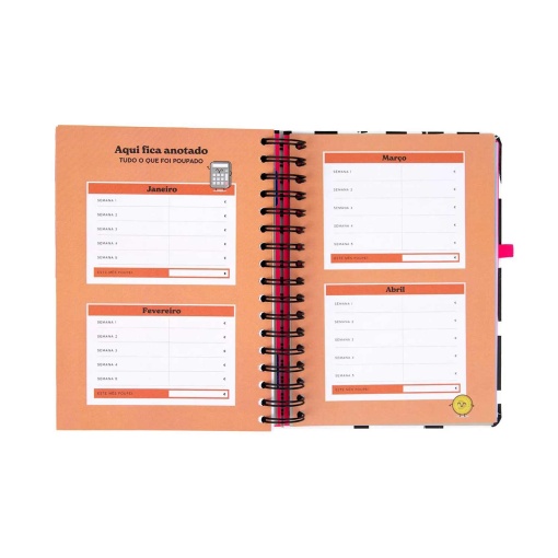 Agenda diária 180x226mm 2027 espiral Mr. Wonderful "Hoje, sem pressa"