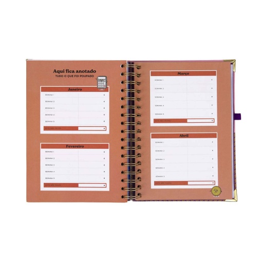 Agenda diária 180x226mm 2027 espiral Mr. Wonderful "Organizada, mais ou menos"